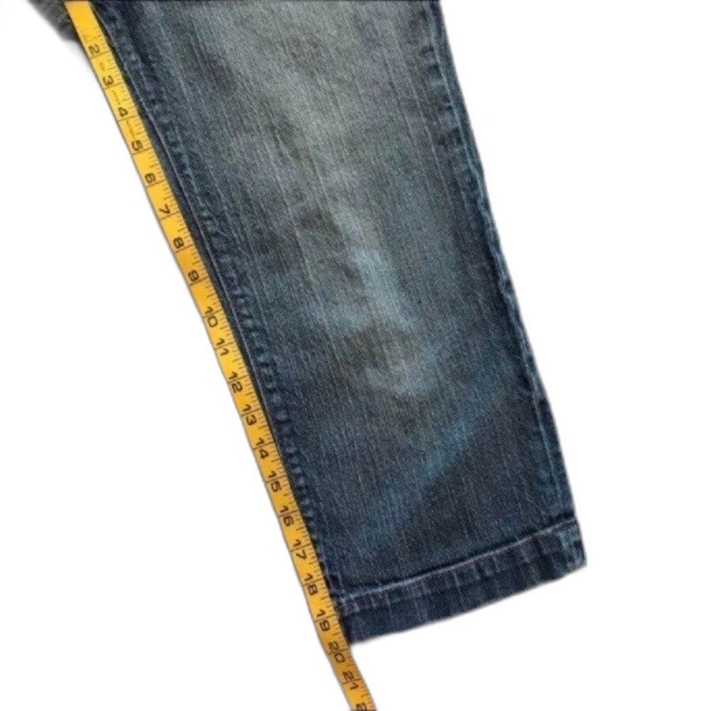 GAP Jeans Crop Capri Womens Sz 8 Denim Blue Jeans Stretch Triangle Flap Pockets - Picture 7 of 10